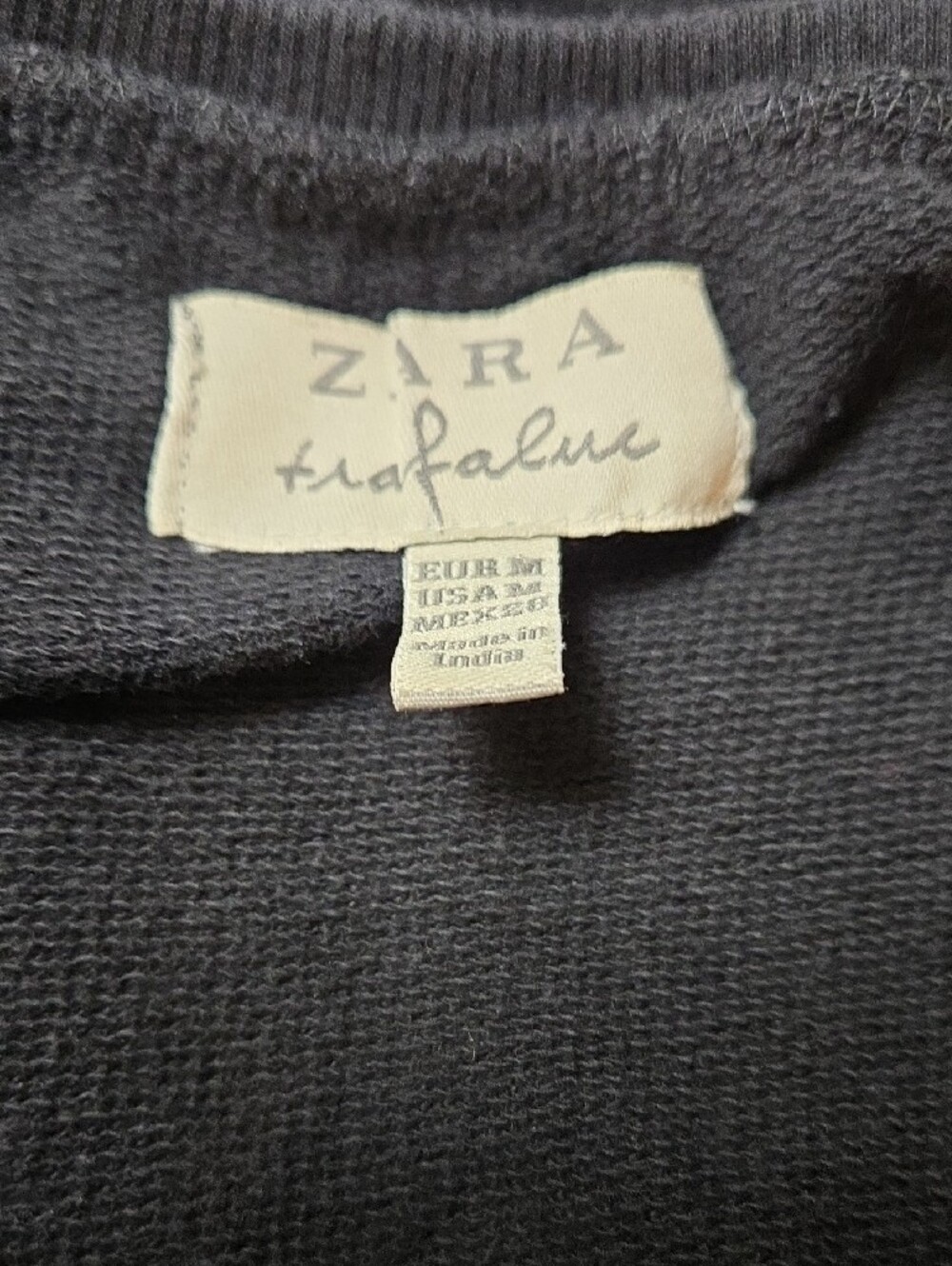 Zara Black Sweatshirt with Multicolor Tassel Yoke - Picture 4 of 5